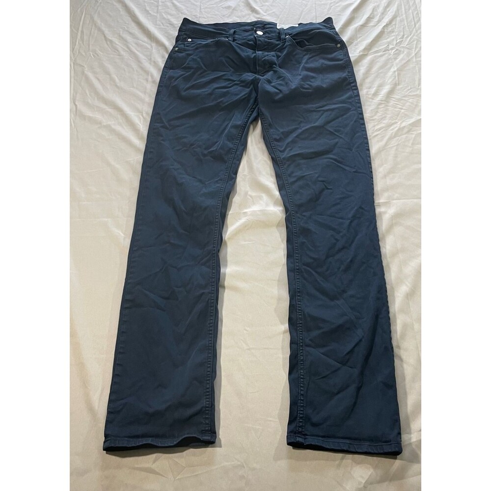 Banana Republic Slim Fit Chino Pants Blue Straight Leg Cotton Casual Men's 33x34